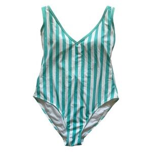 KONA SOL Women’s Striped One-Piece Swimsuit,‎ XL